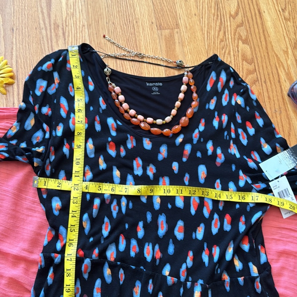 🎨 KENSIE; Brand New with Tags! Watercolor Spots Dress in Misses Size XL. - Picture 4 of 15
